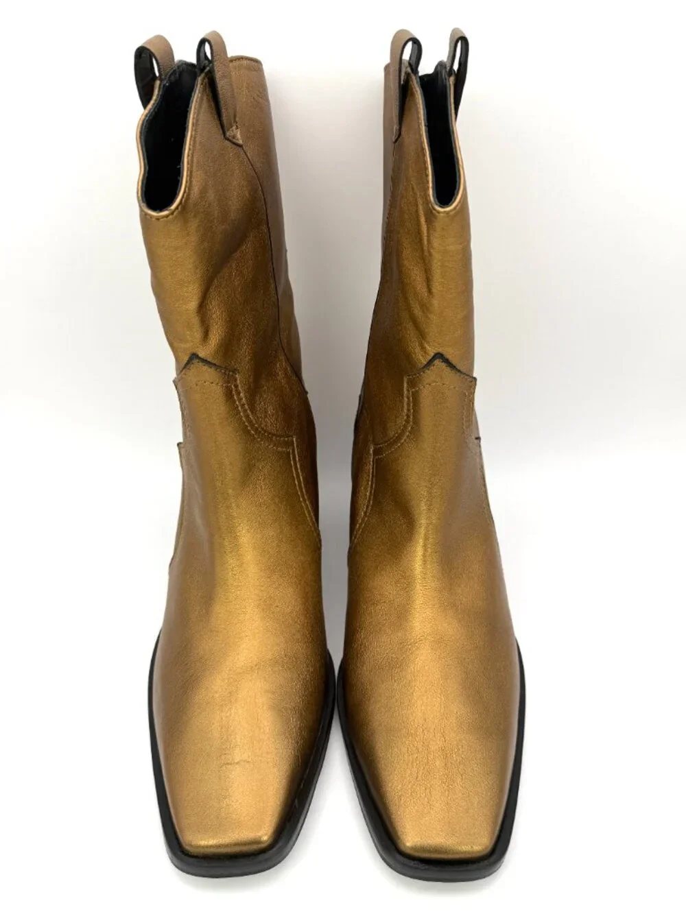 Castaner Denise 118 Women's Tan Leather Western Ankle Boots US 9 M NIB